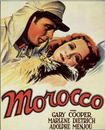 女優デートリッヒの代表作「モロッコ」のポスター